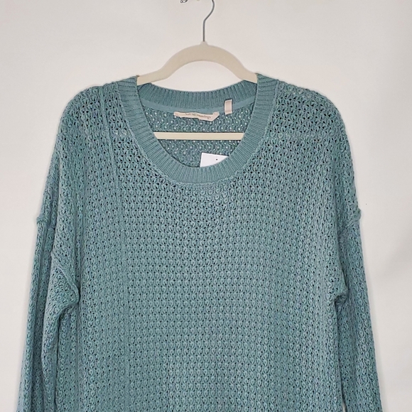 Soft Surroundings Touch of Cashmere Leander Sweater Size XL Sea Foam Green NEW - Picture 3 of 12
